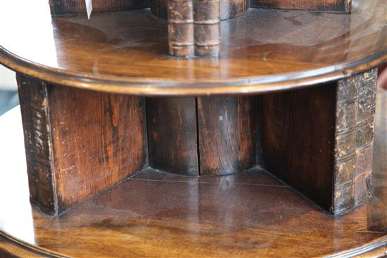 A George III mahogany revolving bookcase, c.1810, H.4ft Diam.2ft 11in.